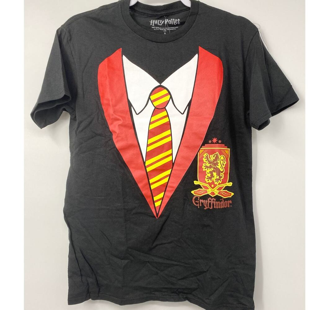 Harry Potter Gryffindor Hogwarts Uniform Costume Black Tshirt NEW Small Unisex